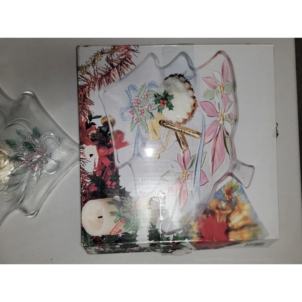 Savoir Vivre Christmas Tree Dish Serving Tray‎ Glass 13